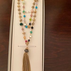 Stella & Dot Gitane Gold Necklace NIB